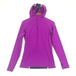 Nike Women's Size Medium Pro Combat Dri-Fit Compression Purple Active Pullover